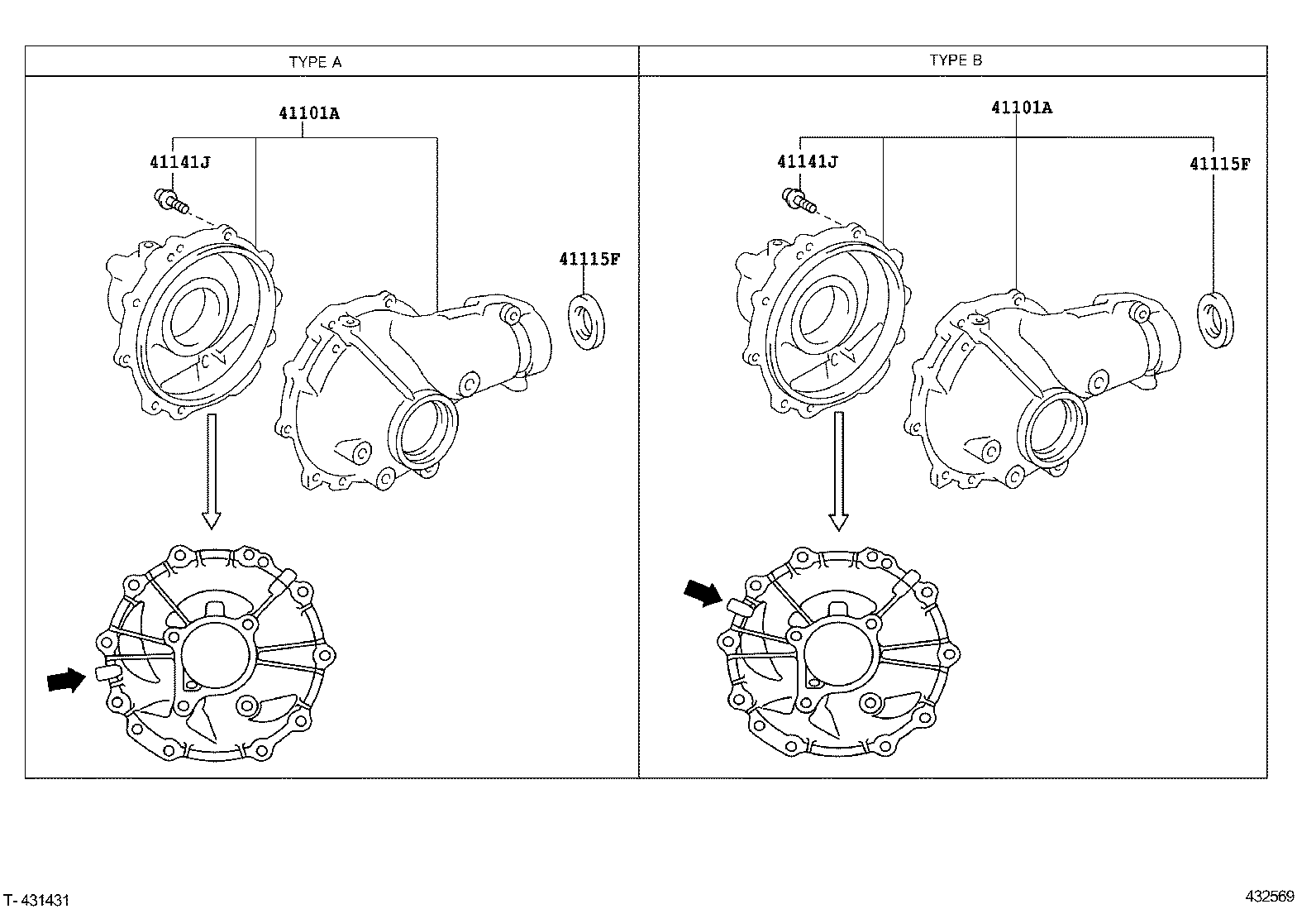 41301-35240 CASE SUB-ASSY, FRONT DIFFERENTIAL product image