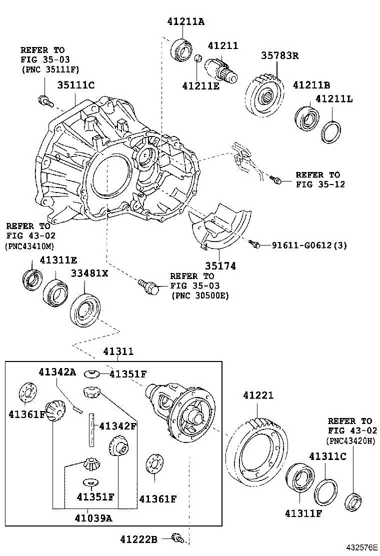 41206-52010 GEAR SUB-ASSY, PINION & COUNTER DRIVEN product image