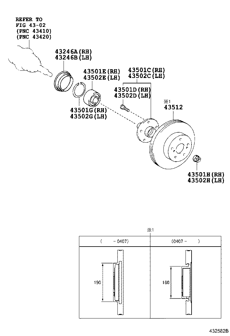 Toyota 43502-08010 HUB SUB-ASSY, FRONT AXLE, RH
