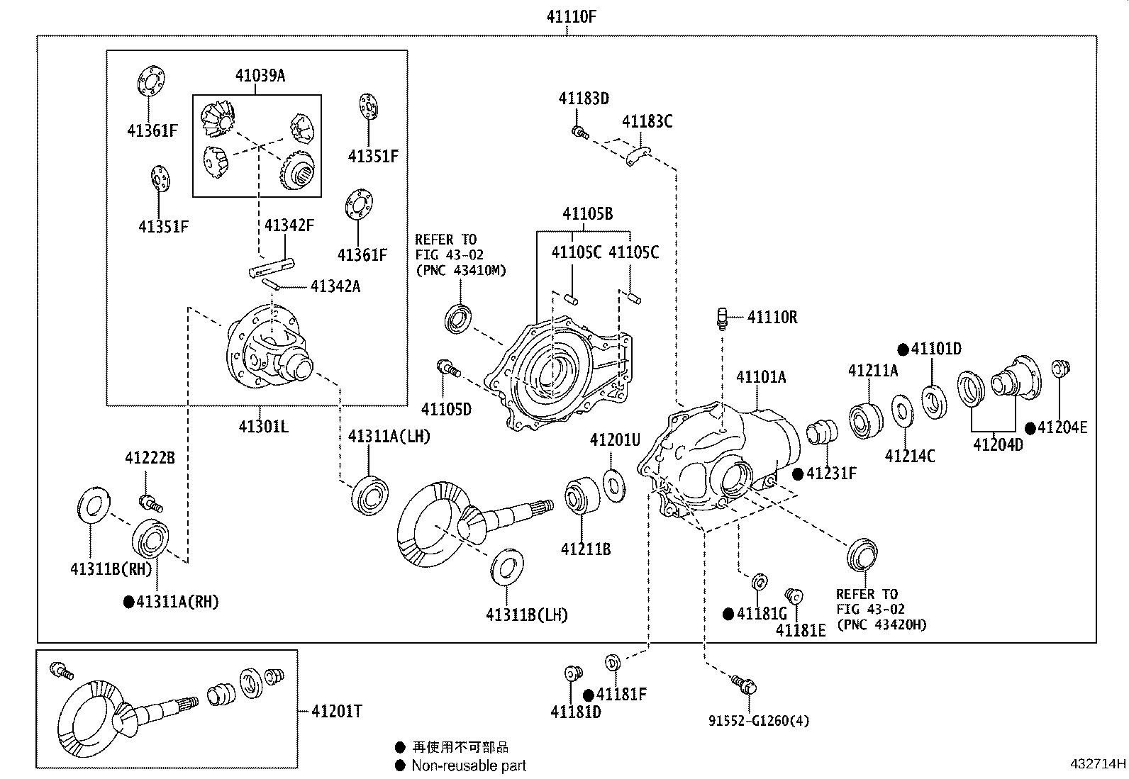 41201-59197 FINAL GEAR KIT, DIFFERENTIAL, FRONT product image