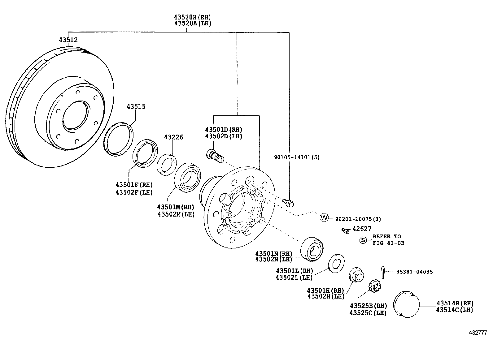 43512-0S010 DISC, FRONT product image