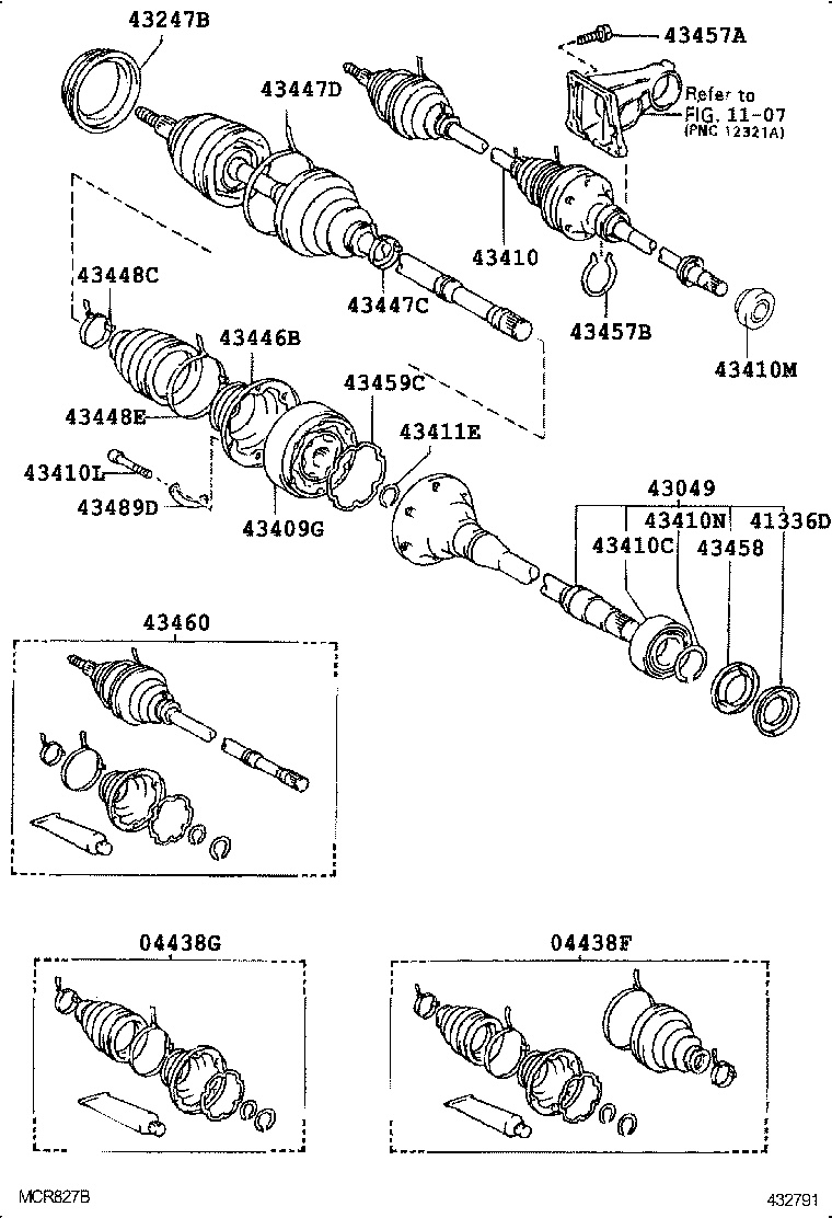 43420-07050 SHAFT ASSY, FRONT DRIVE, LH product image