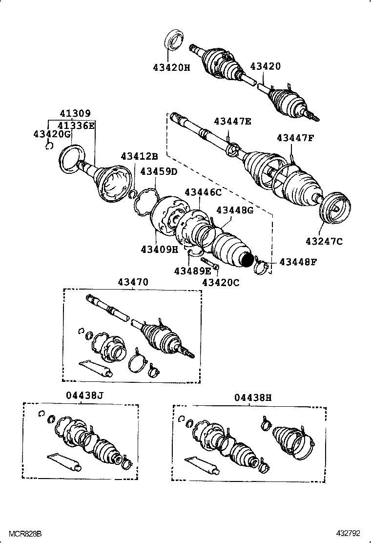 43420-07050 SHAFT ASSY, FRONT DRIVE, LH product image