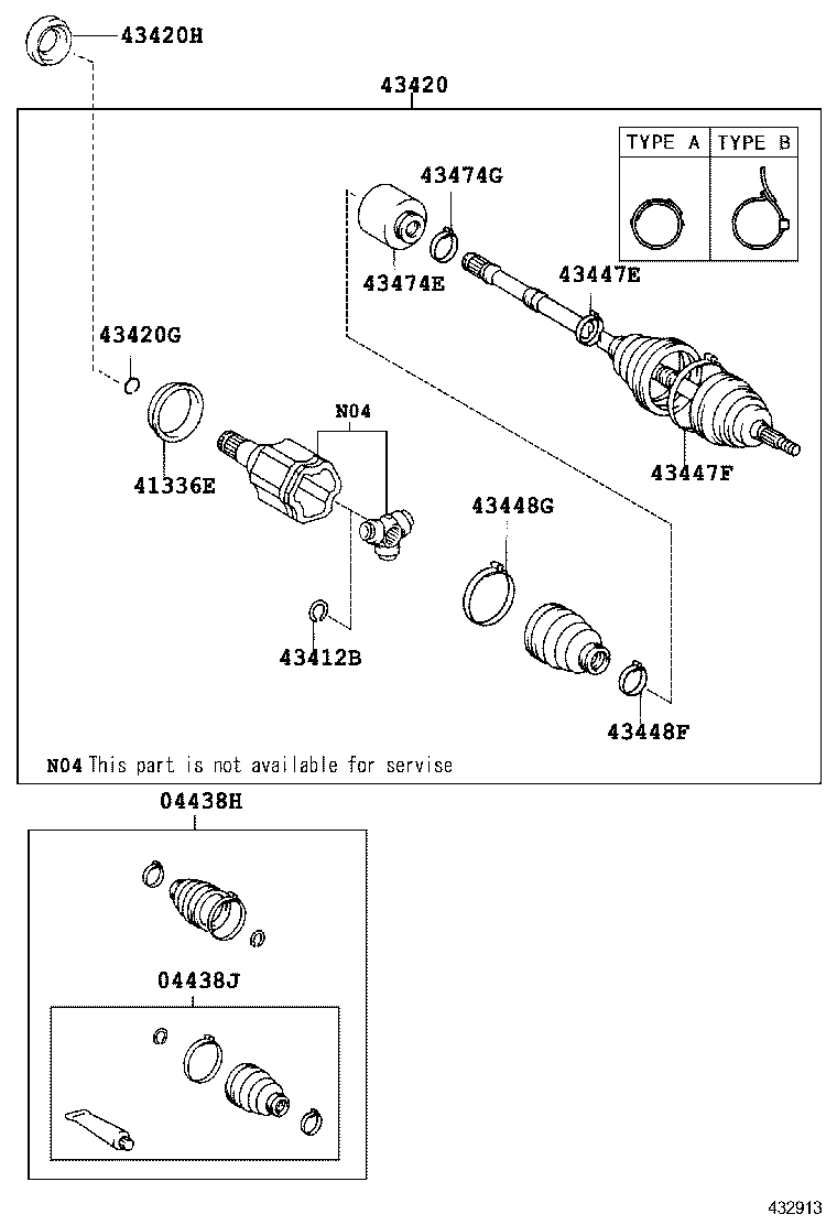 43410-0W150 SHAFT ASSY, FRONT DRIVE, RH product image