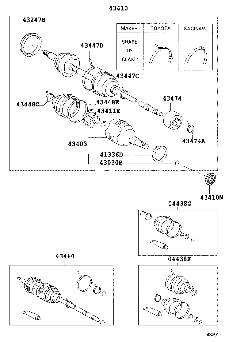 43410-12373 SHAFT ASSY, FRONT DRIVE, RH product image