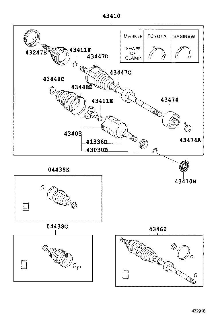 43410-12373 SHAFT ASSY, FRONT DRIVE, RH product image