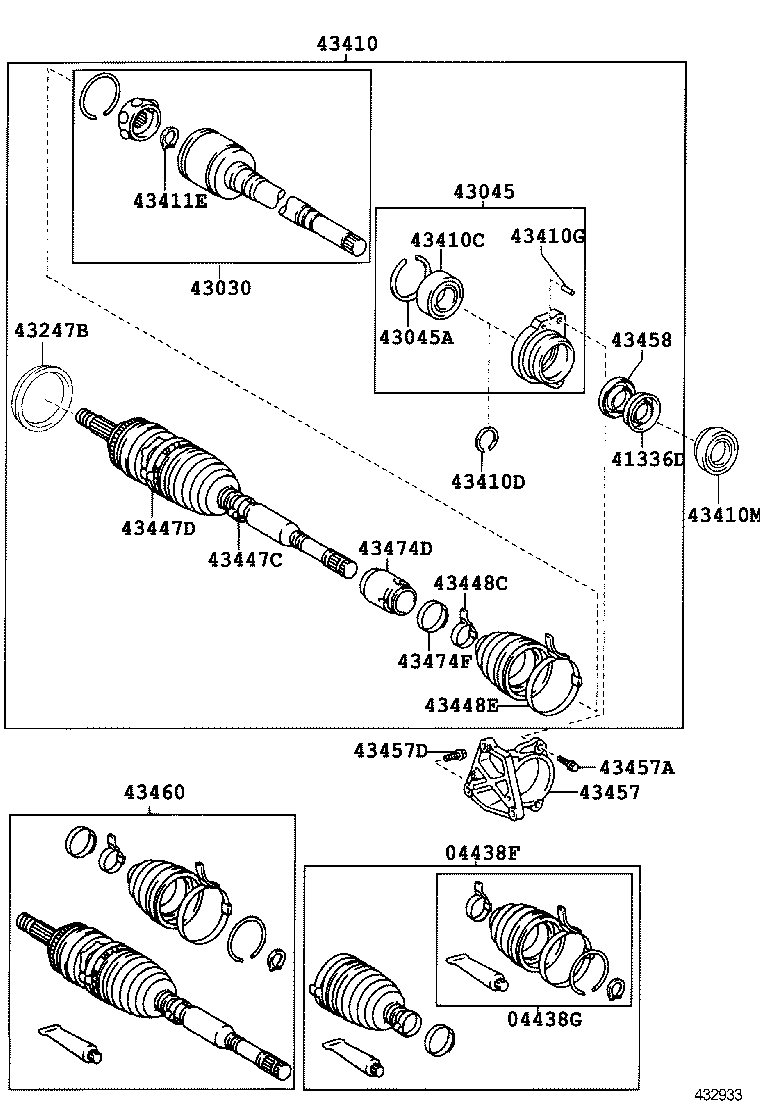 90105-10285 BOLT (FOR DRIVE SHAFT BEARING BRACKET SETTING NO.1) product image