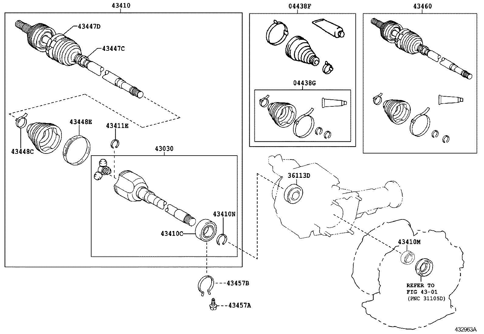 43457-63010 BRACKET, DRIVE SHAFT BEARING product image