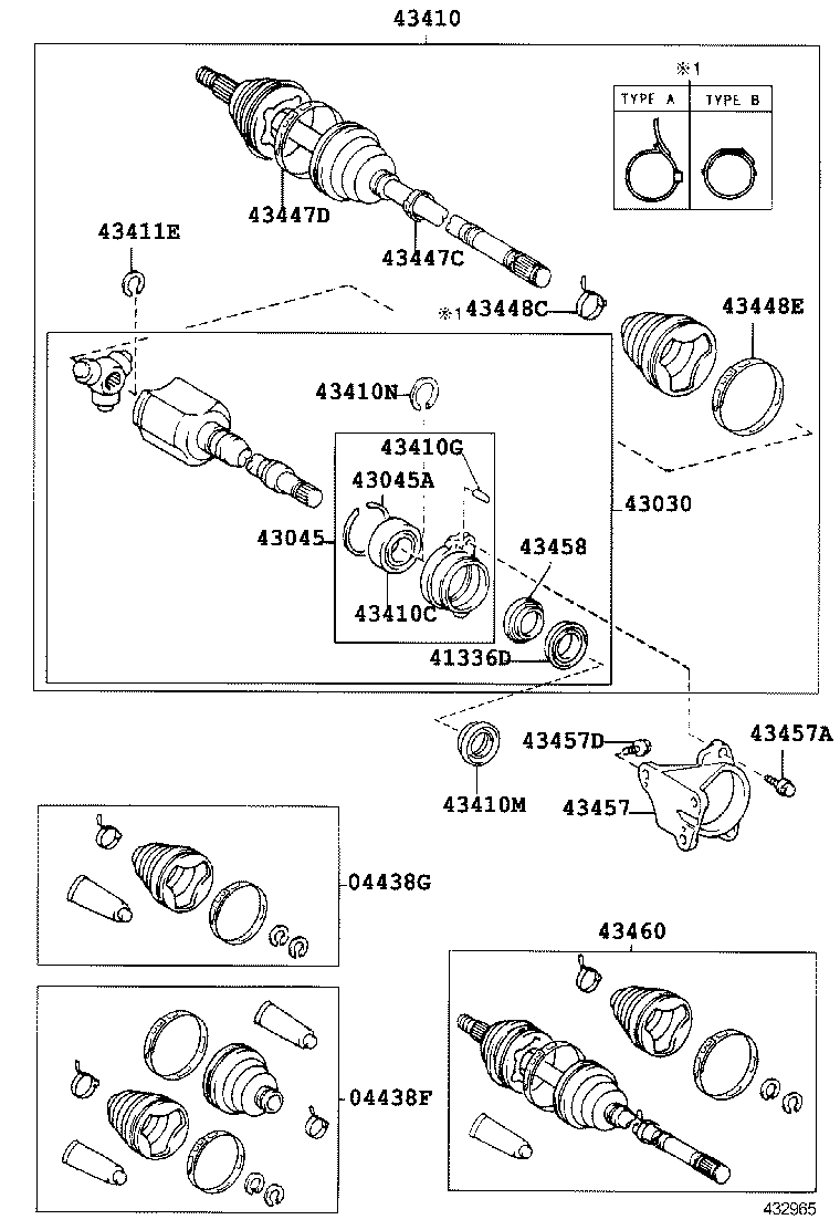 43457-63010 BRACKET, DRIVE SHAFT BEARING product image