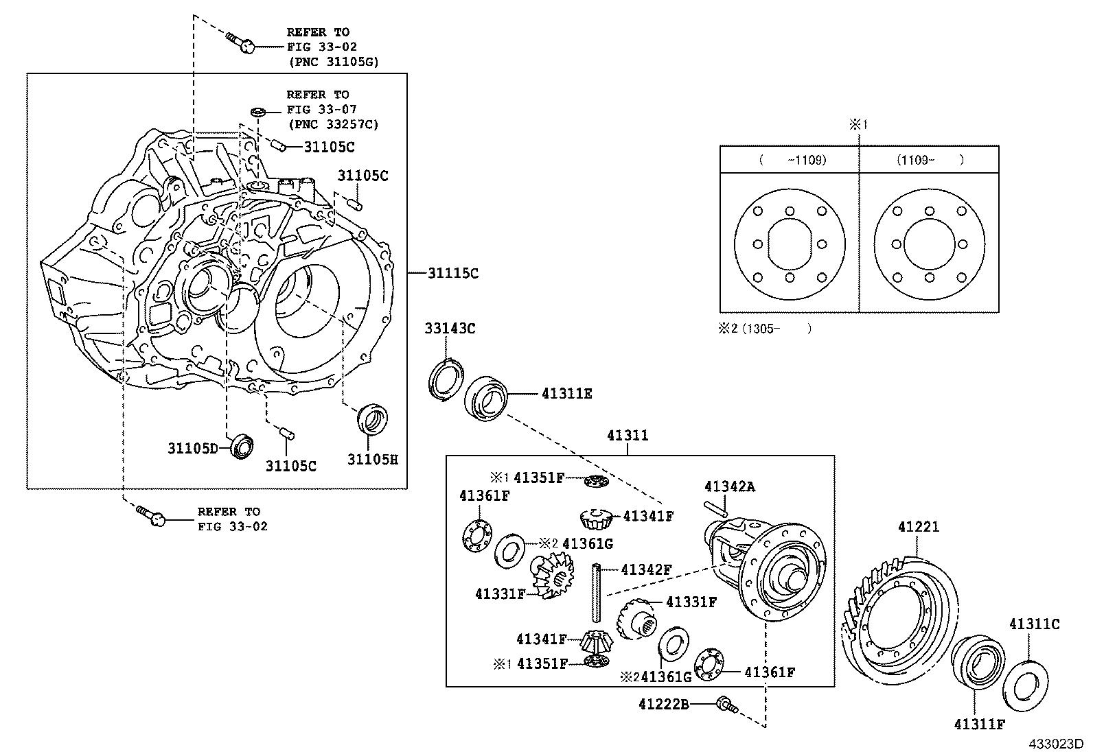 Toyota 90366-55071 BEARING, TAPERED ROLLER (FOR FRONT DIFFERENTIAL CASE REAR)