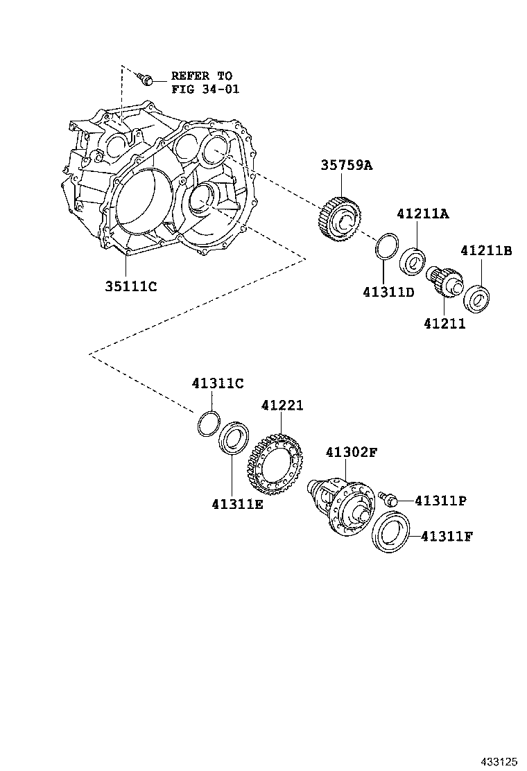 41211-44010 PINION, DIFFERENTIAL DRIVE product image