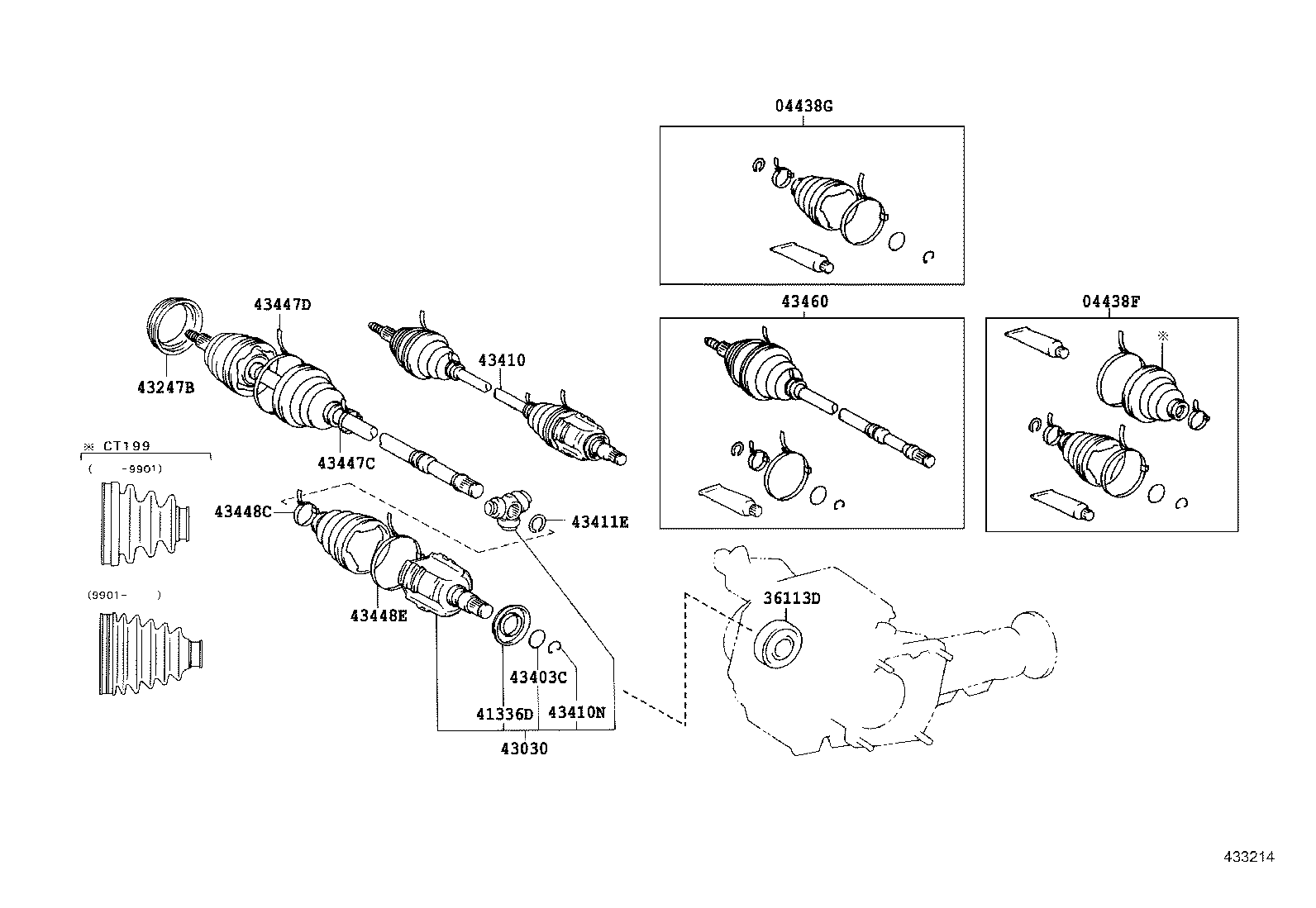 43410-32142 SHAFT ASSY, FRONT DRIVE, RH product image