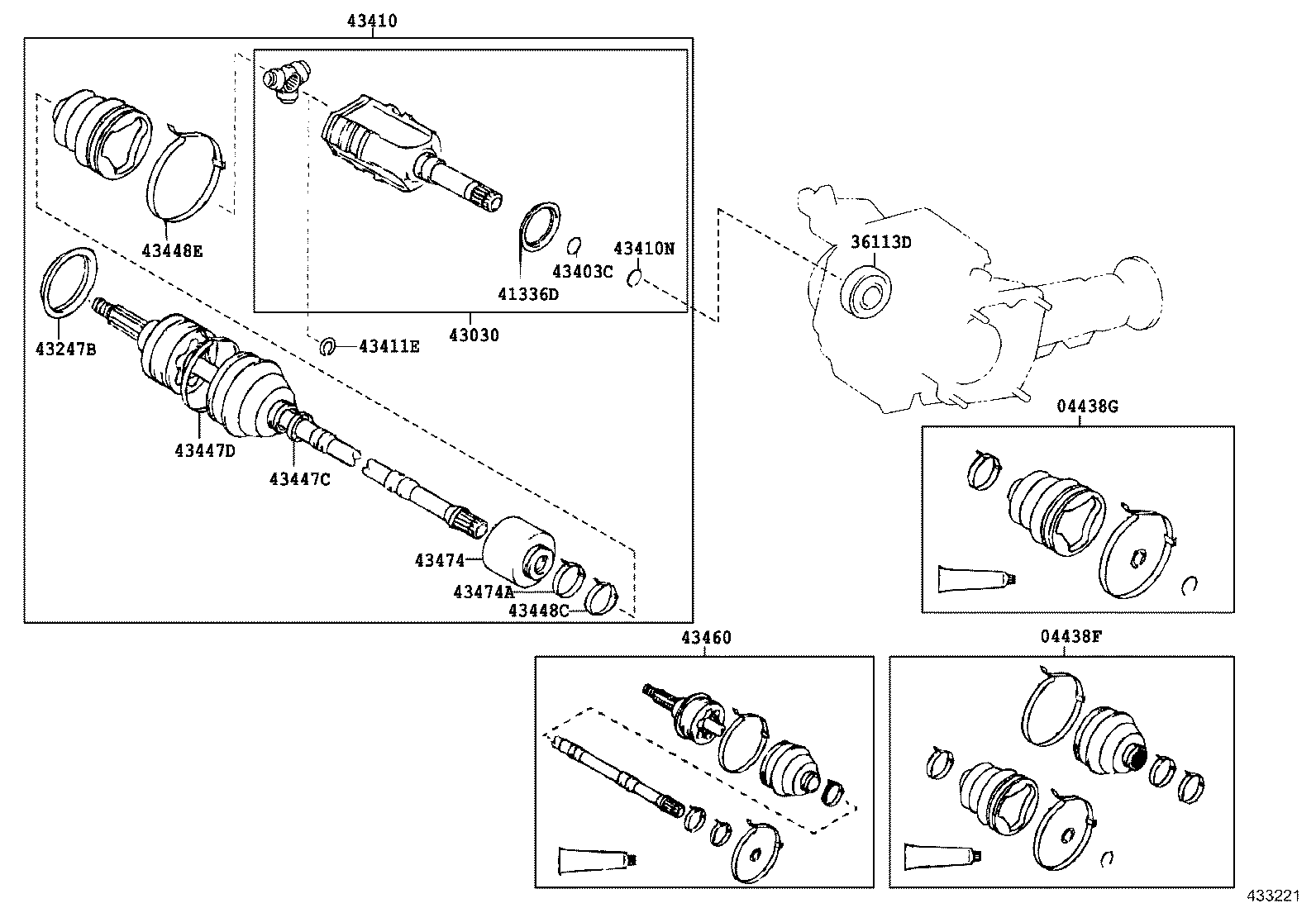 43470-29167 SHAFT ASSY, FRONT DRIVE OUTBOARD JOINT, RH product image