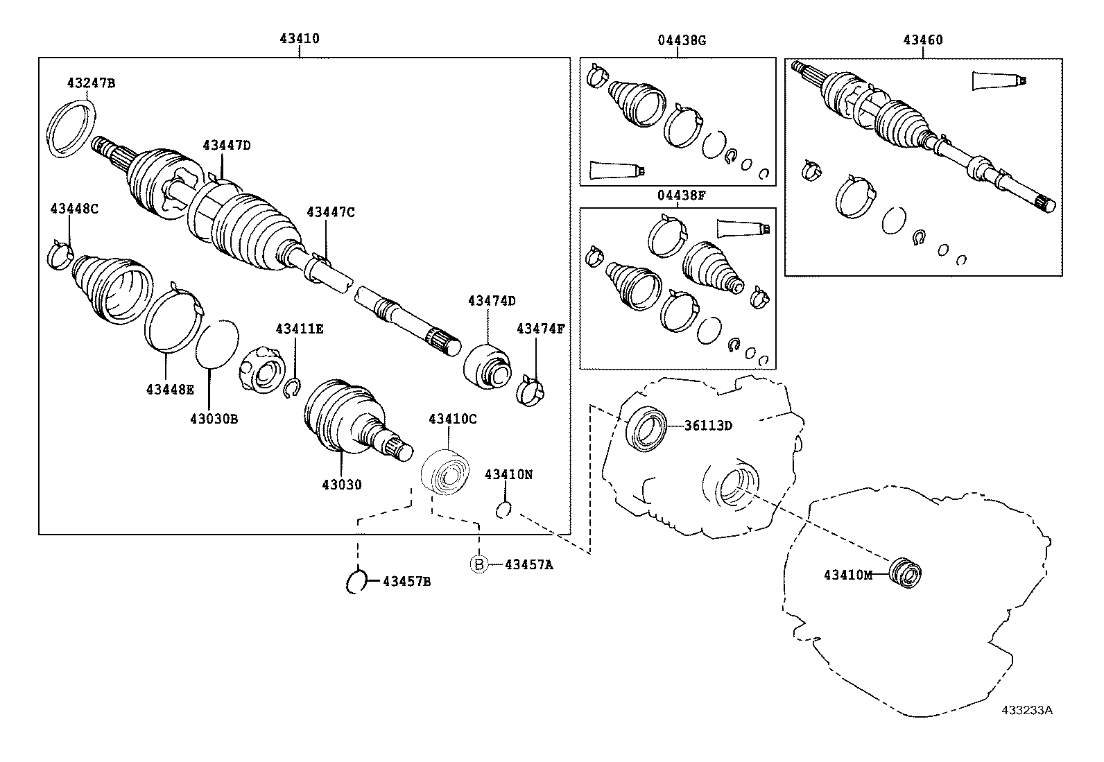 43470-29167 SHAFT ASSY, FRONT DRIVE OUTBOARD JOINT, RH product image
