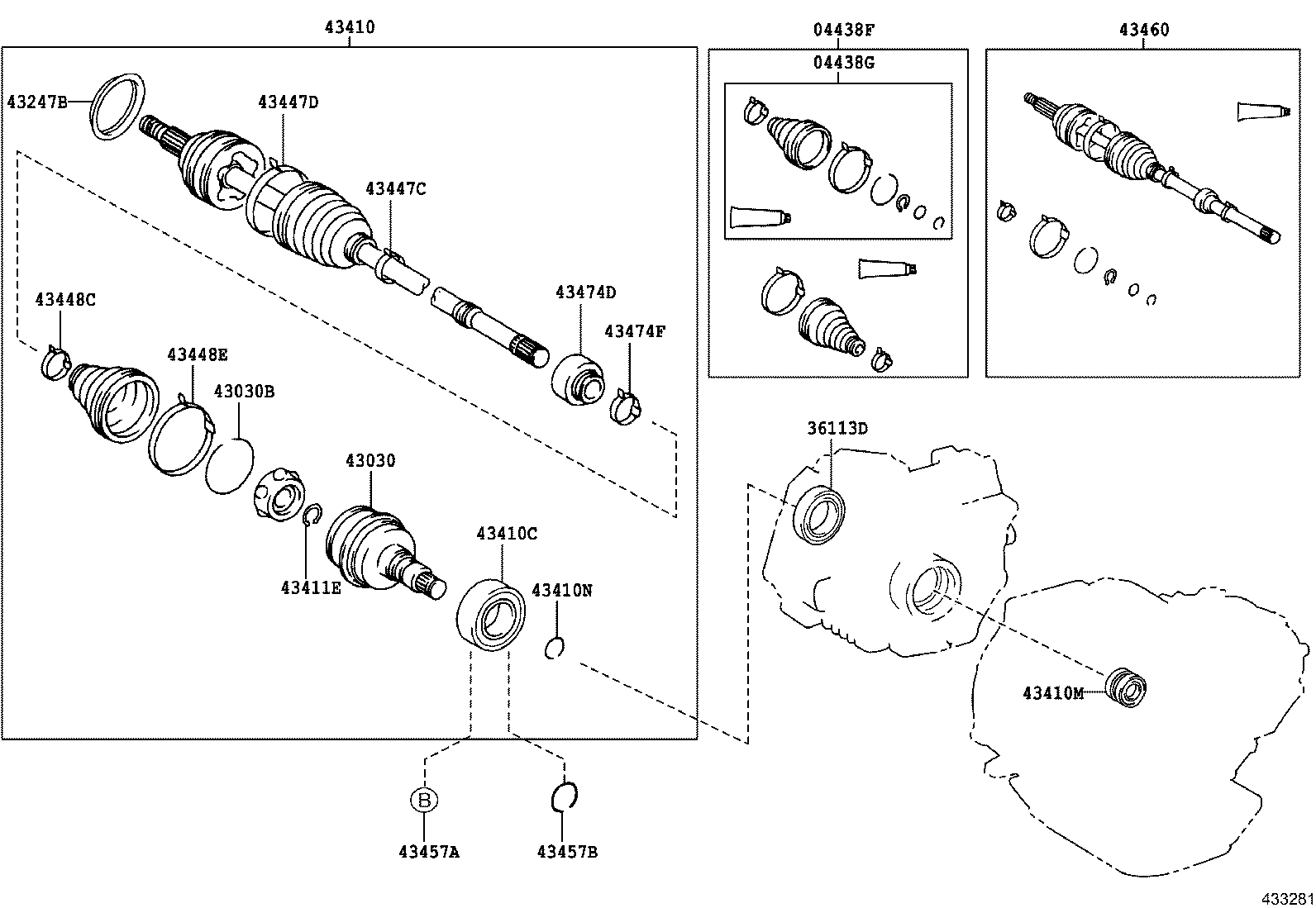 43030-20080 JOINT ASSY, FRONT DRIVE INBOARD, RH product image