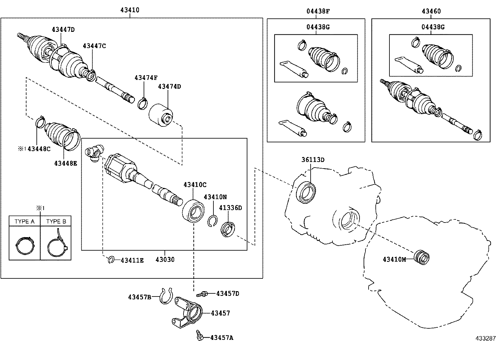 43410-12840 SHAFT ASSY, FRONT DRIVE, RH product image