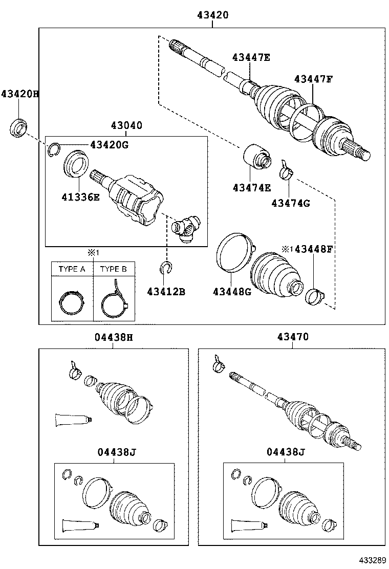 43410-12840 SHAFT ASSY, FRONT DRIVE, RH product image