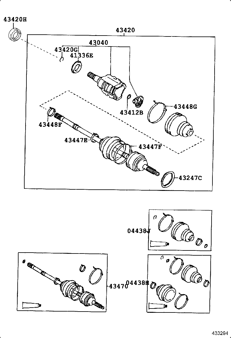 43420-42012 SHAFT ASSY, FRONT DRIVE, LH product image