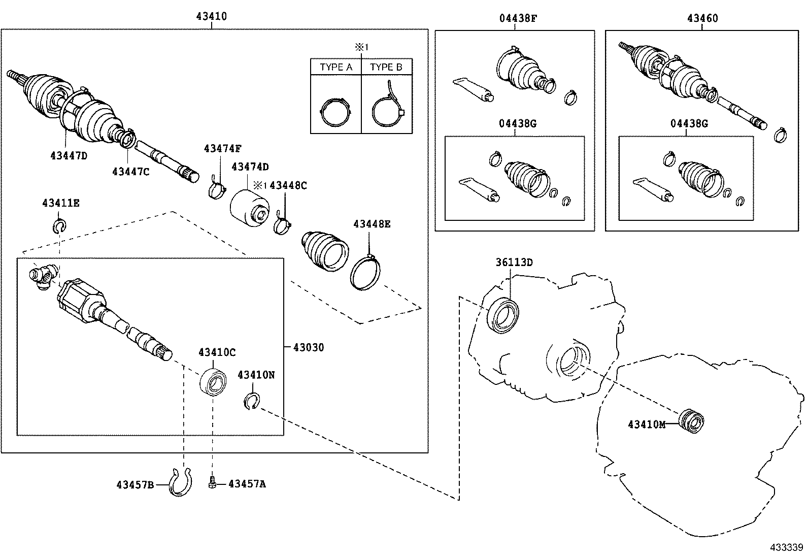 43030-28021 JOINT ASSY, FRONT DRIVE INBOARD, RH product image