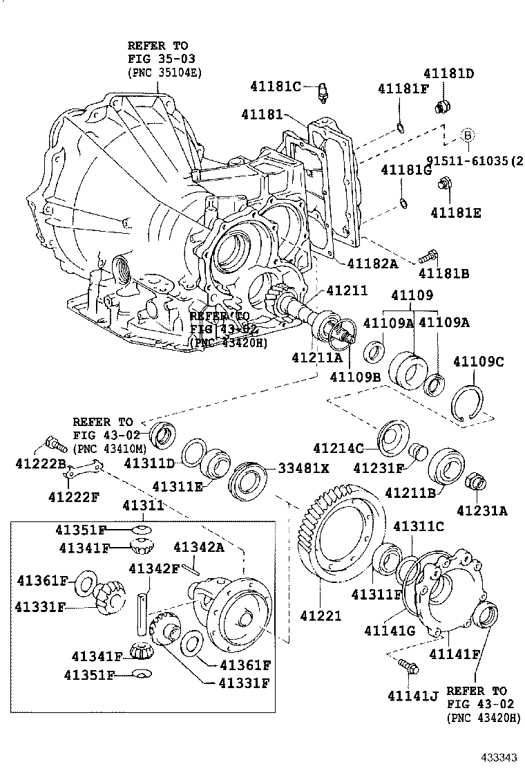 41301-33060 CASE, FRONT DIFFERENTIAL product image