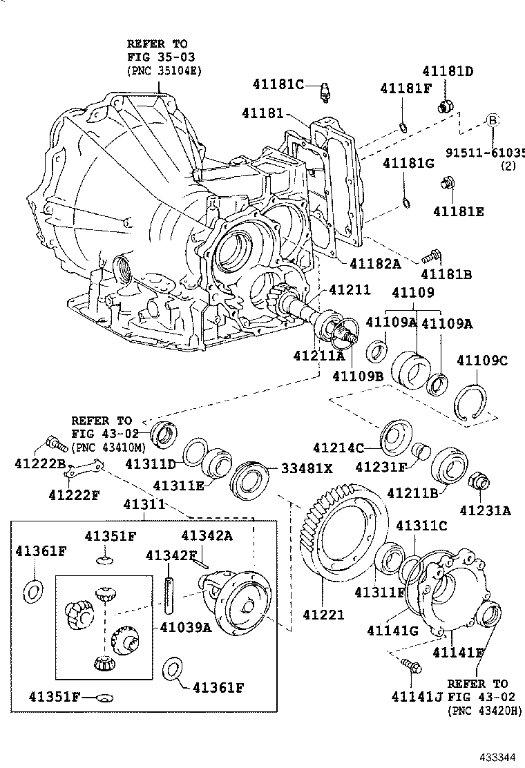 41301-33060 CASE, FRONT DIFFERENTIAL product image