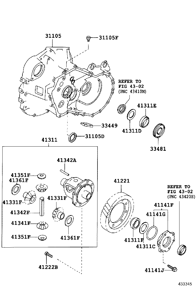 41301-33060 CASE, FRONT DIFFERENTIAL product image