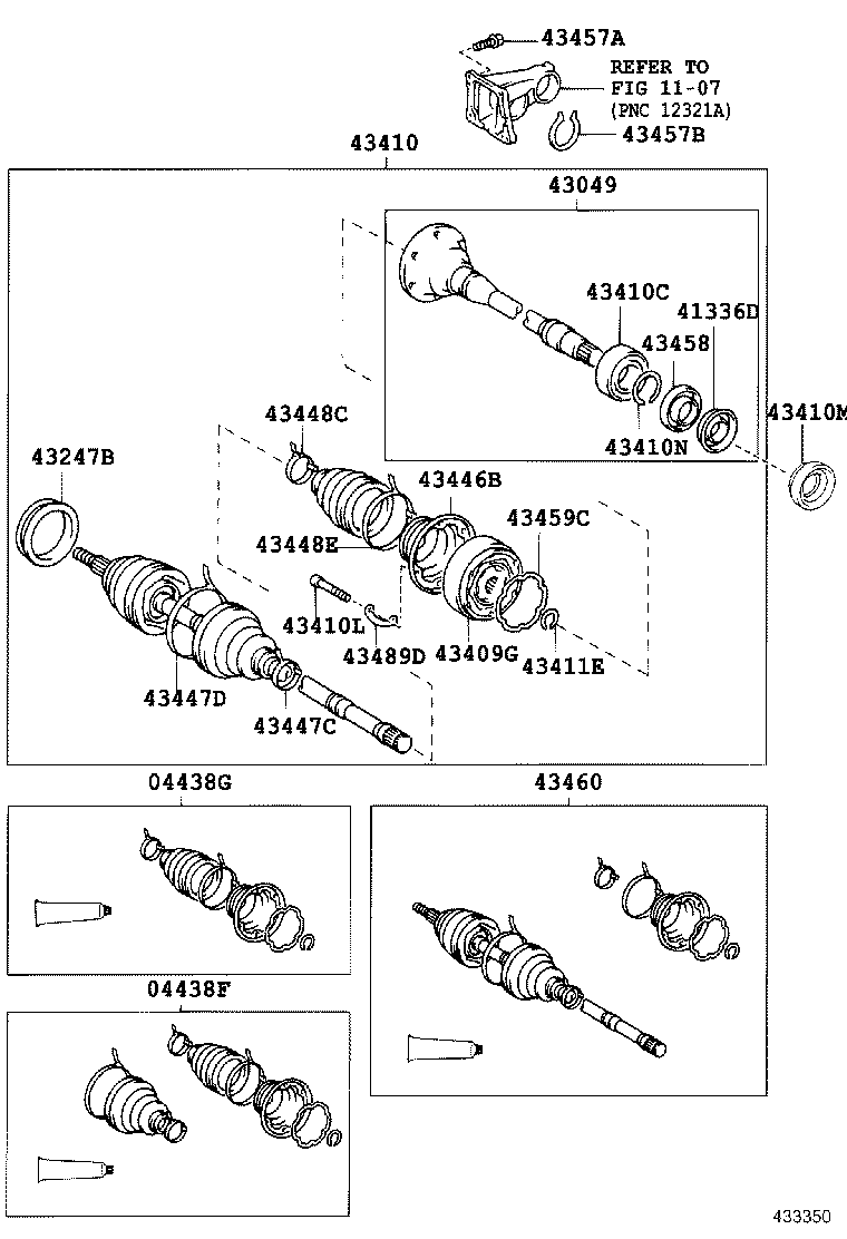 43030-33020 JOINT ASSY, FRONT DRIVE INBOARD, RH product image