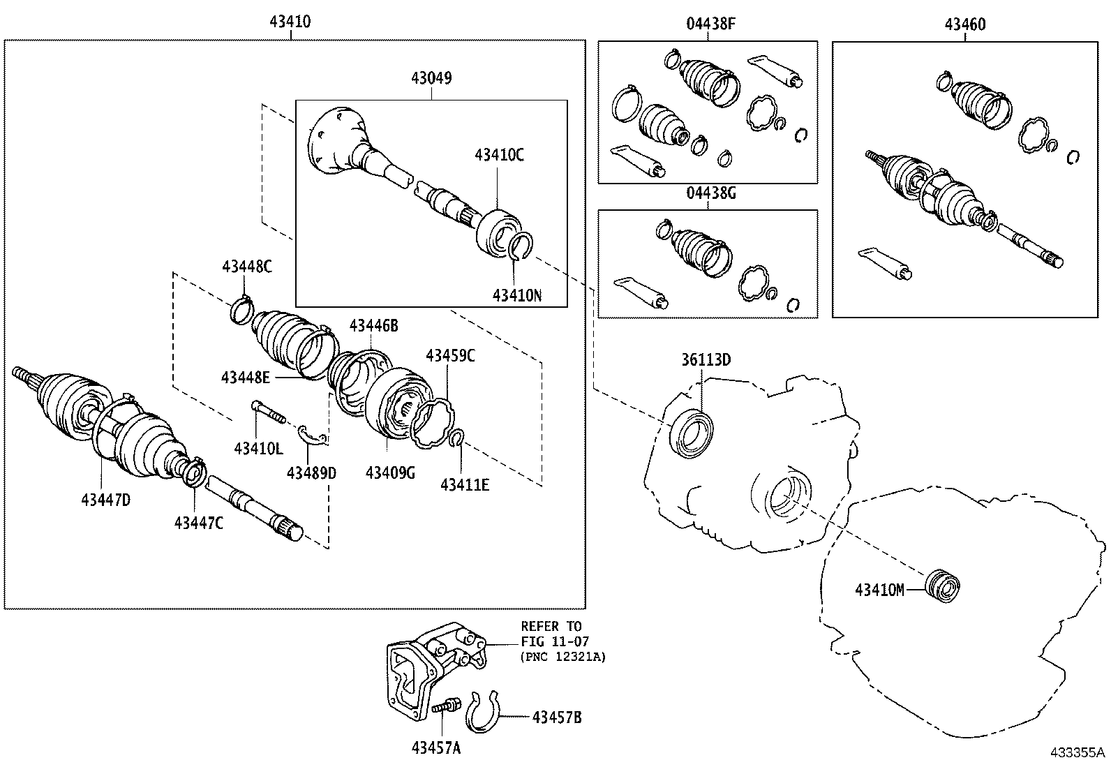 43457-28010 BRACKET, DRIVE SHAFT BEARING product image
