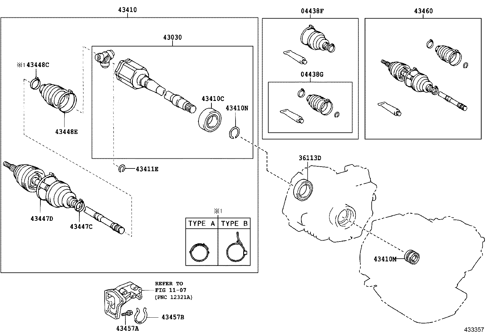 43457-28010 BRACKET, DRIVE SHAFT BEARING product image