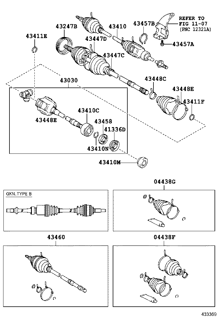43030-33030 JOINT ASSY, FRONT DRIVE INBOARD, RH product image