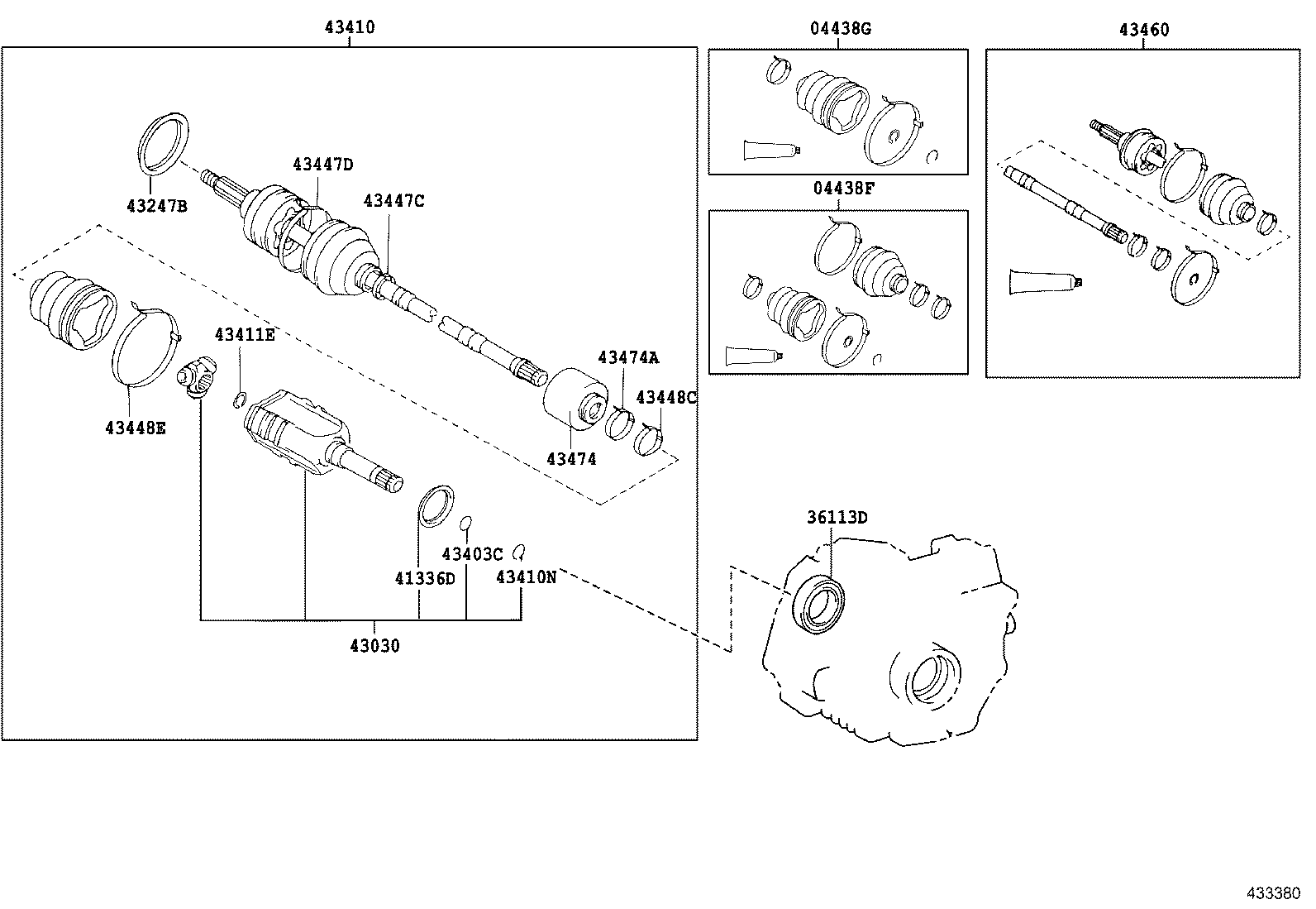 43030-20080 JOINT ASSY, FRONT DRIVE INBOARD, RH product image