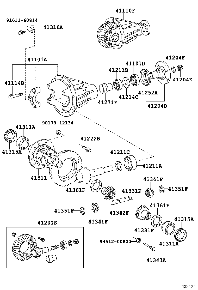 41226-35012 BOLT (FOR FRONT DIFFERENTIAL RING GEAR SET) product image