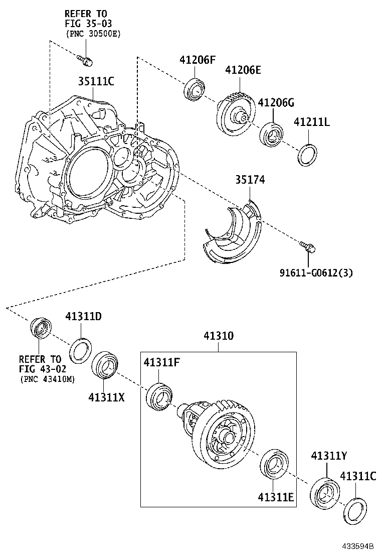 41206-0D050 GEAR SUB-ASSY, PINION & COUNTER DRIVEN product image