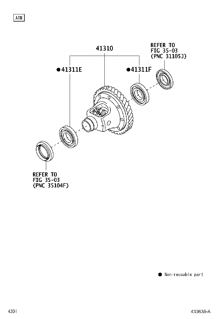 41341-BZ040 PINION, FRONT DIFFERENTIAL product image