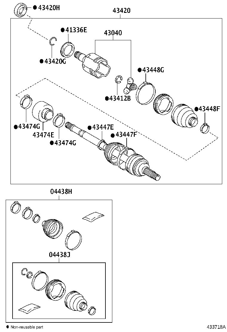 04437-0D300 BOOT KIT, FRONT DRIVE SHAFT INBOARD JOINT, RH product image