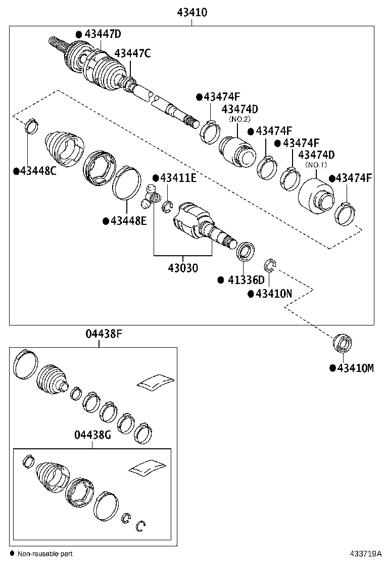 04437-0D300 BOOT KIT, FRONT DRIVE SHAFT INBOARD JOINT, RH product image