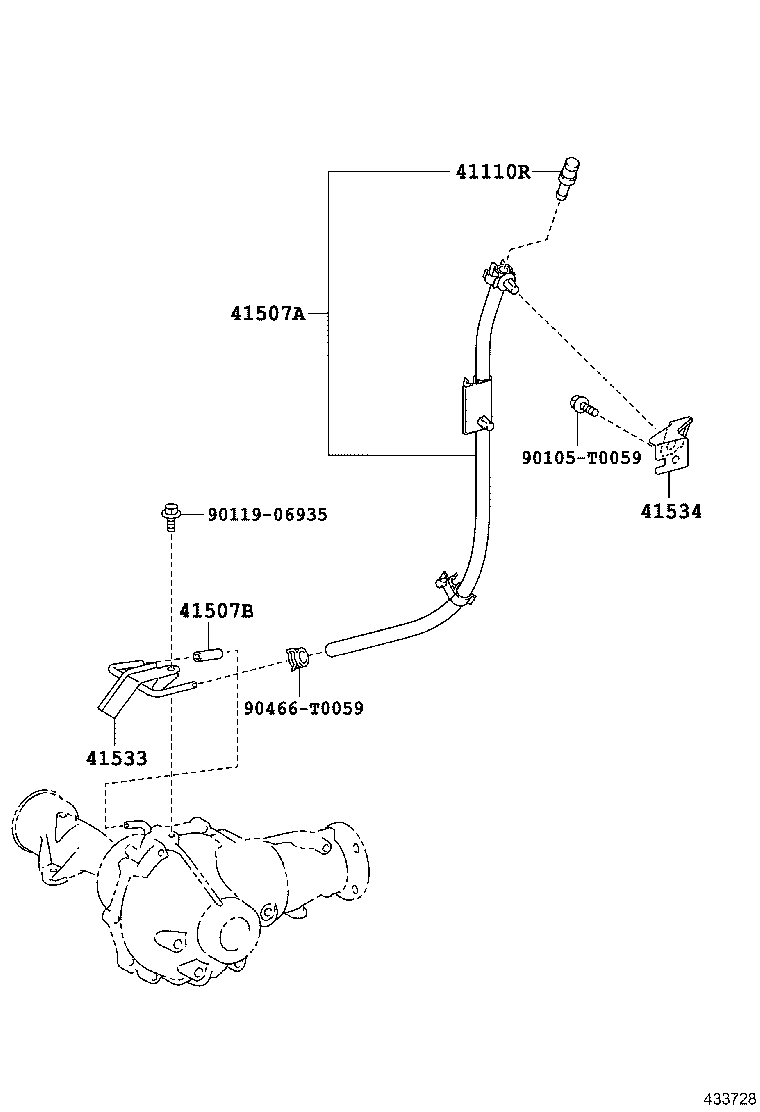41321-71030 TUBE ASSY, FRONT DIFFERENTIAL product image