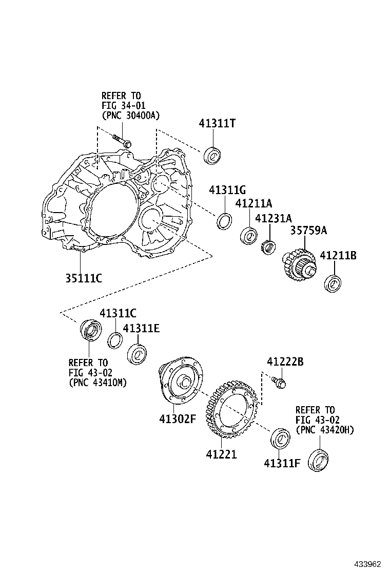 41301-10091 CASE SUB-ASSY, FRONT DIFFERENTIAL product image