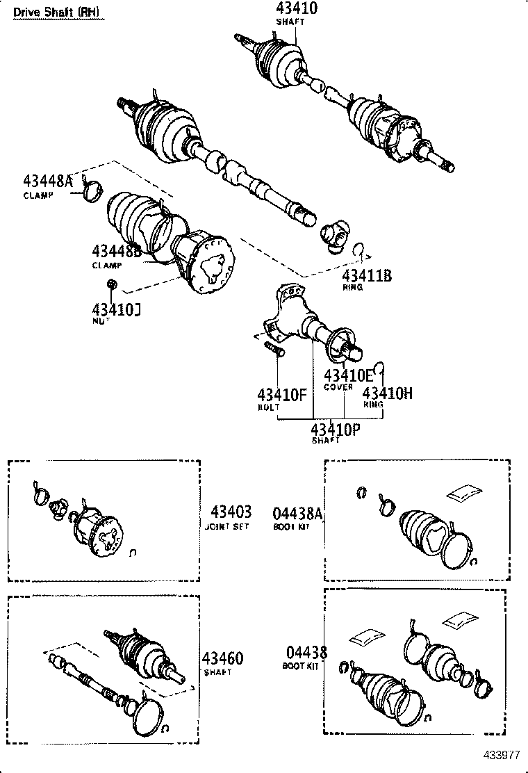 04438-20100 BOOT KIT, FRONT DRIVE SHAFT product image