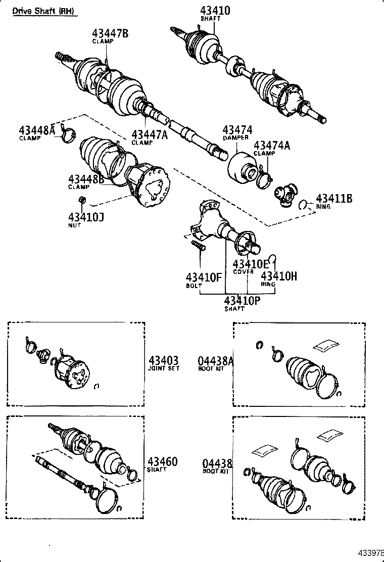 04438-20100 BOOT KIT, FRONT DRIVE SHAFT product image