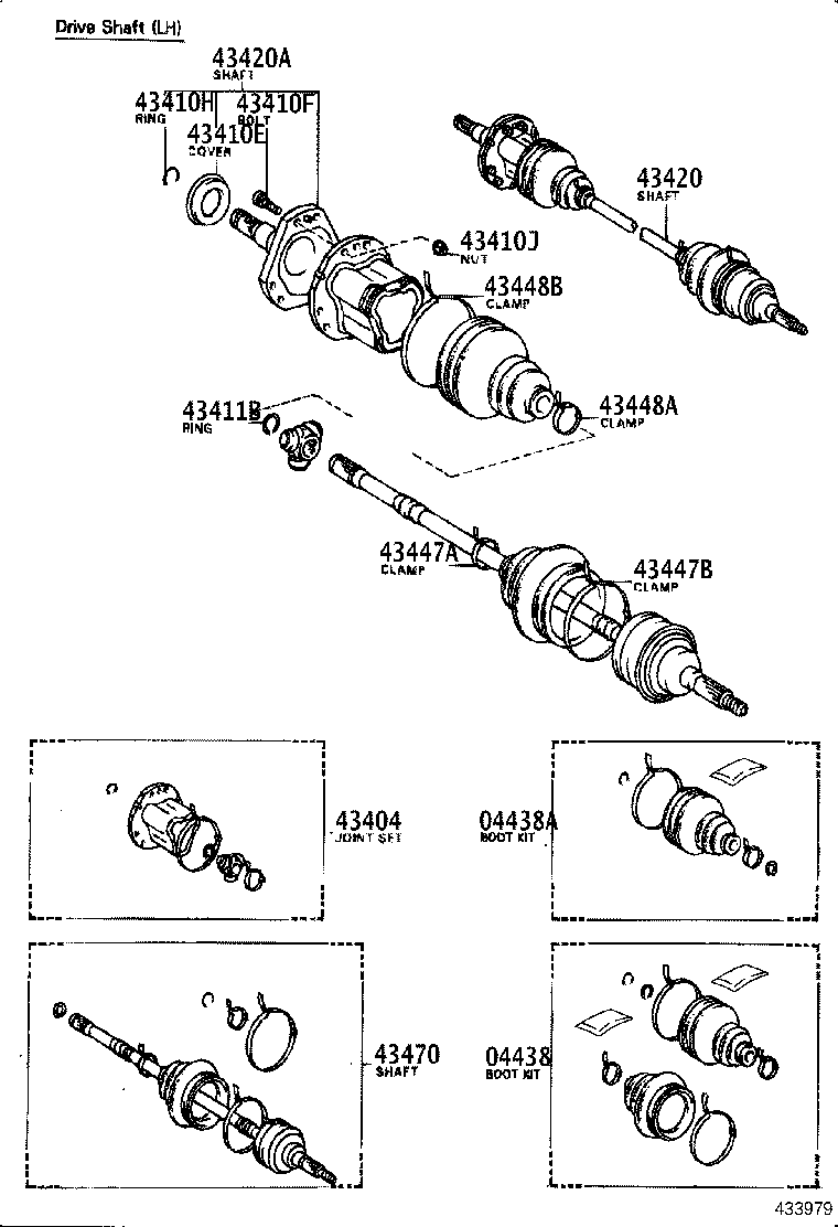 04438-20100 BOOT KIT, FRONT DRIVE SHAFT product image