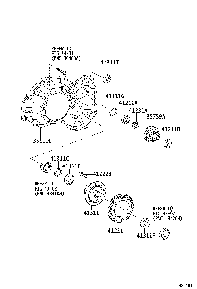 41300-02060 CASE ASSY, FRONT DIFFERENTIAL, W/RING GEAR product image