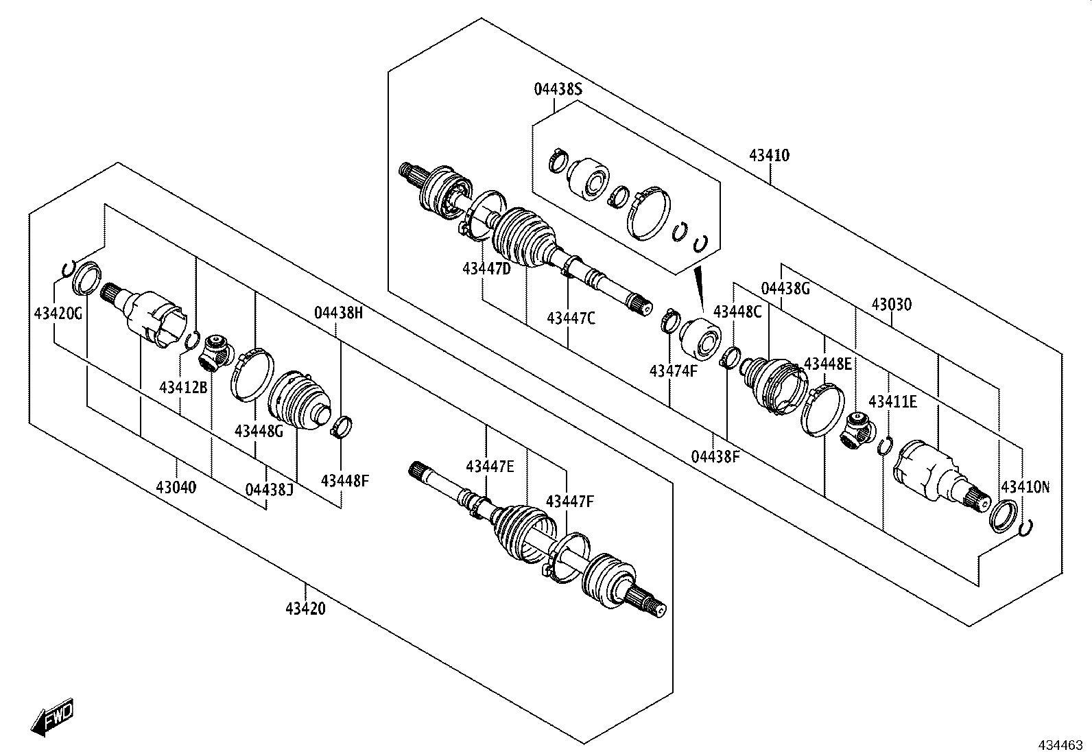04437-WC002 BOOT KIT, FRONT DRIVE SHAFT INBOARD JOINT, RH product image