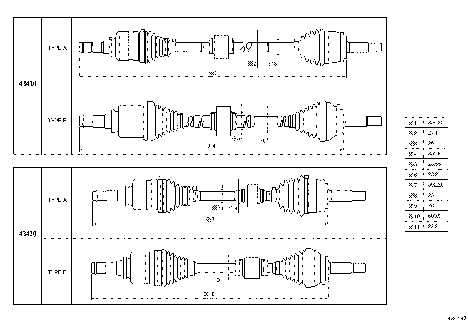 04428-02A40 BOOT KIT, FRONT DRIVE SHAFT, IN & OUTBOARD, LH product image