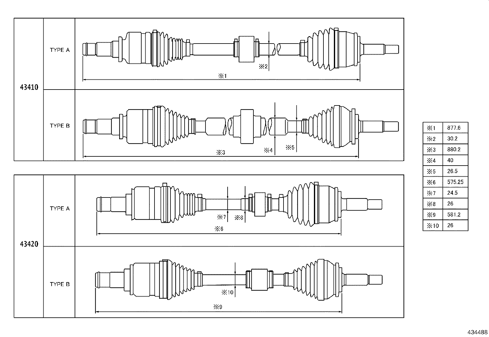 04428-02A40 BOOT KIT, FRONT DRIVE SHAFT, IN & OUTBOARD, LH product image