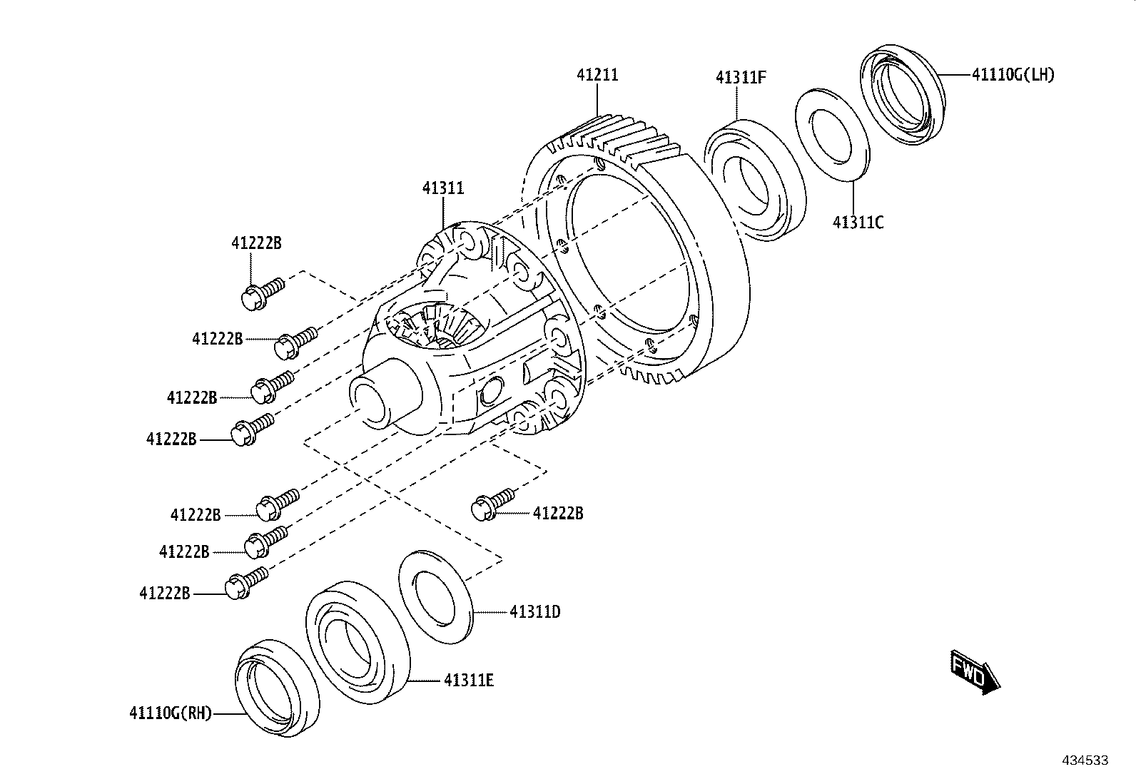 41341-WC002 PINION, FRONT DIFFERENTIAL product image