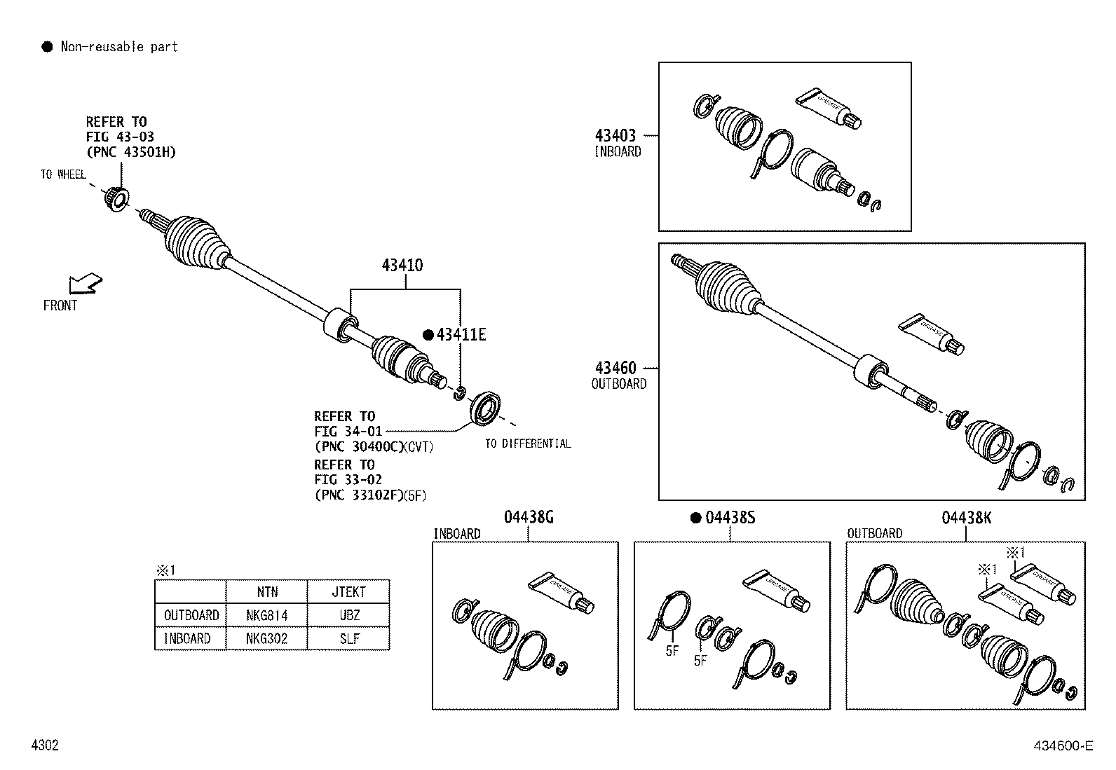 Toyota 43410-BZ110 SHAFT ASSY, FRONT DRIVE, RH