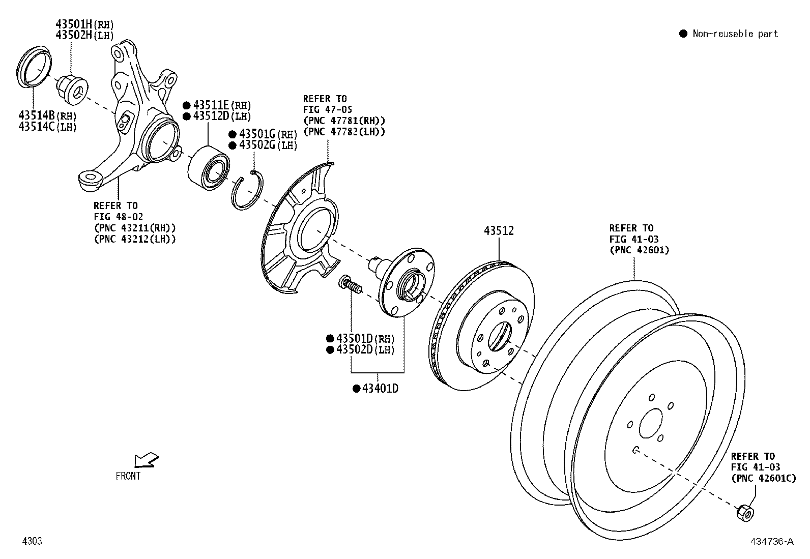 43401-BZ100 SPINDLE SUB-ASSY, STEERING KNUCKLE product image