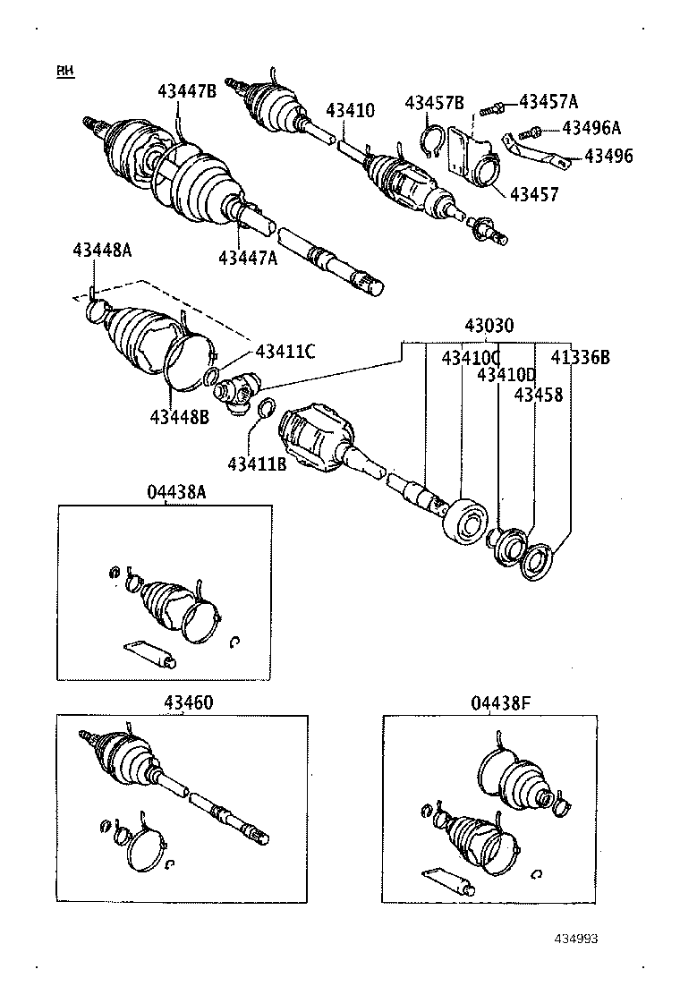 04438-32120 BOOT KIT, FRONT DRIVE SHAFT product image
