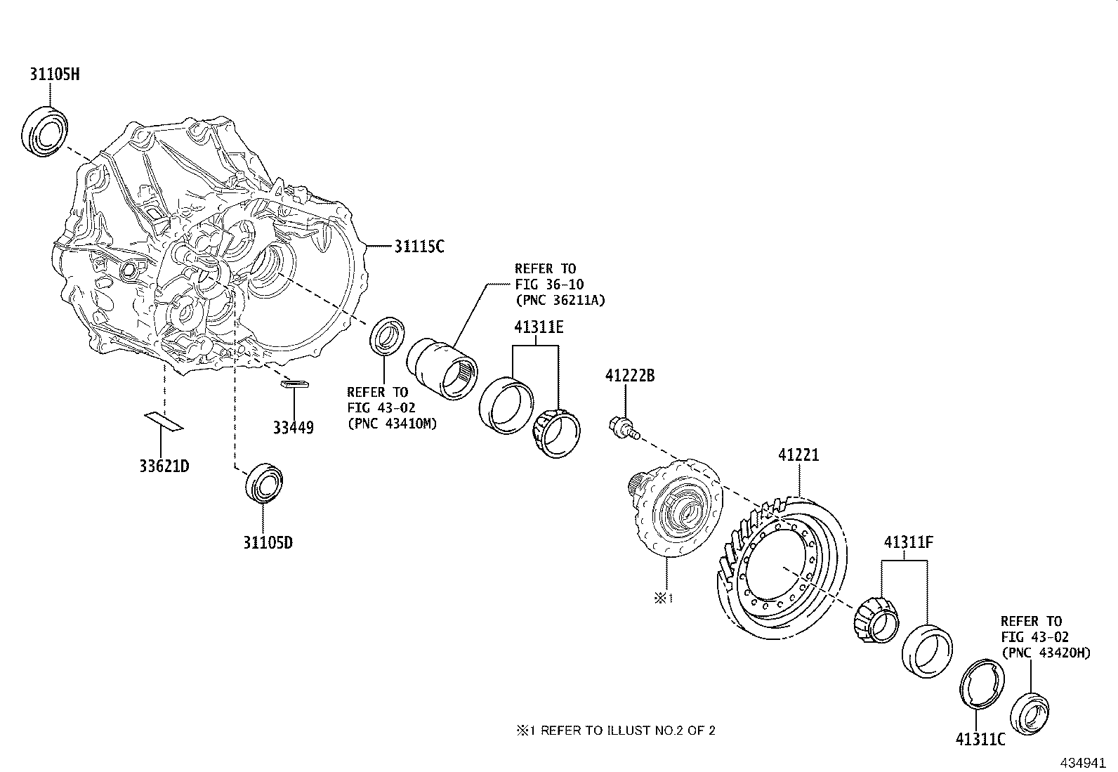 41301-52540 CASE SUB-ASSY, FRONT DIFFERENTIAL, NO.1 product image